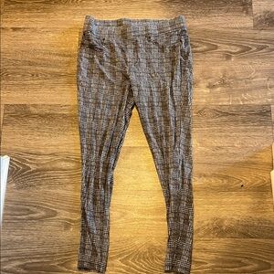 Seven7 Black & White Plaid 5-Pocket Stretch Pants | Size M